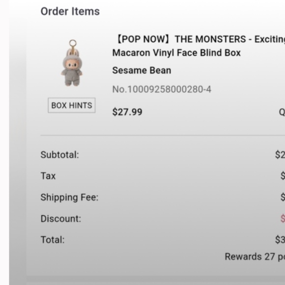 Authentic Labubu Exciting Macaron Series SESAME BEAN Plush Pendant SEALED - Picture 13 of 14